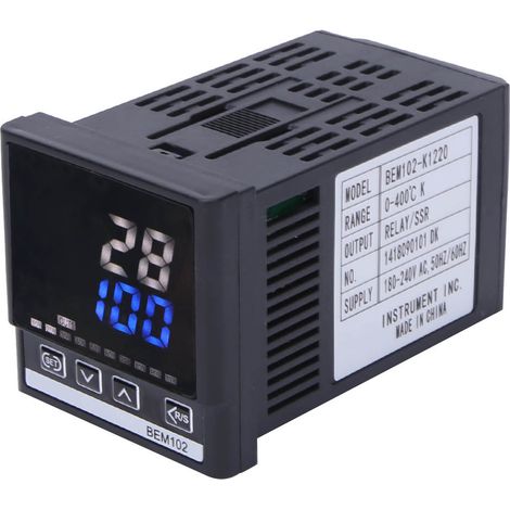Contrôleur de température à affichage numérique LED BERM BEM102 K1220, 180-240 V CA. (1/5)