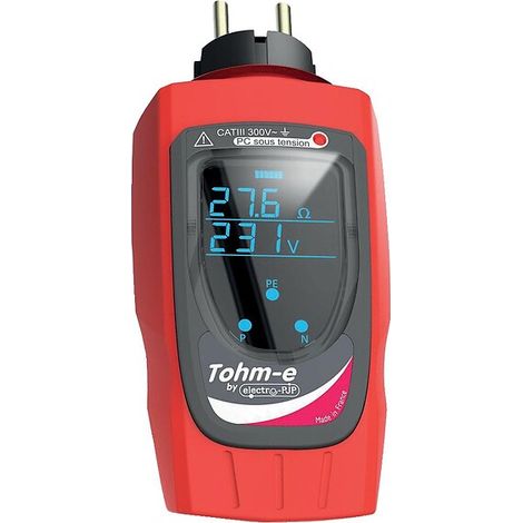 Mesureur de boucle de terre et test différentiel 30mA – Affichage immédiat avec codes couleurs – Pour câblage prises de courant – Electro Pjp