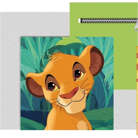 Coussin en Peluche avec poche Simba - Le Roi Lion Disney 35x35 cm (1/2)