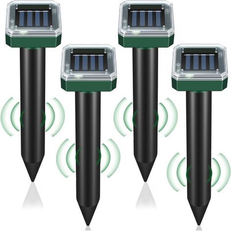 4packs Répulsifs solaires Anti-Taupes,Répulsif à ultrasons Solaire Contre Les Taupes, campagnols,Serpent (1/5)