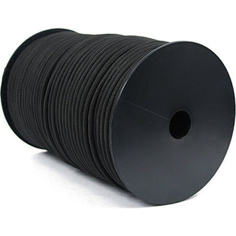 100M 550 Type Parachute Corde Paracord Longe Corde 9 Strand Cores Tente de Sauvetage Randonnée Corde Rouleau (Noir) (1/4)