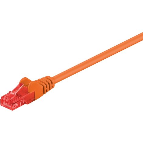 Goobay 0.50m 2xRJ-45 Cable cable de red Naranja 0,50 m Cat6