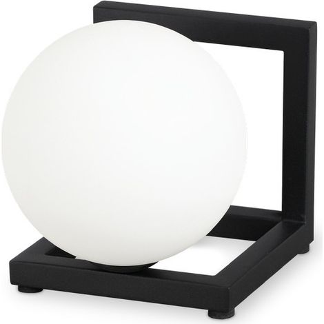 Ideal Lux ANGOLO Lámpara de mesa Globe negra, interruptor incorporado (1/2)