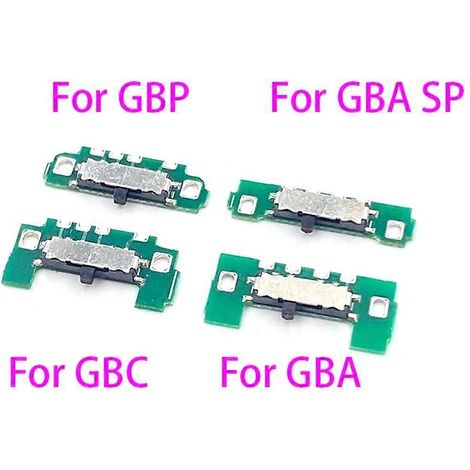 Circuit imprimé de bouton marche/arrêt pour consoles de jeux portables GBA, GBC, GBP et GBA SP. (1/4)