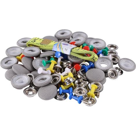 Kaelt - 30 PièCes Voiture Plafond Tissu Vis de Fixation Toit de Voiture Boucle Snap Rivets Retenue Automobile Garniture de Pavillon Bouton de RéParation Gris (1/5)