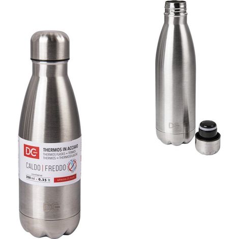 Trade Shop - Thermosflasche aus satiniertem Stahl, Thermosflasche, 350 ml, für Zuhause, 21,5 cm, 0217459 - (1/2)