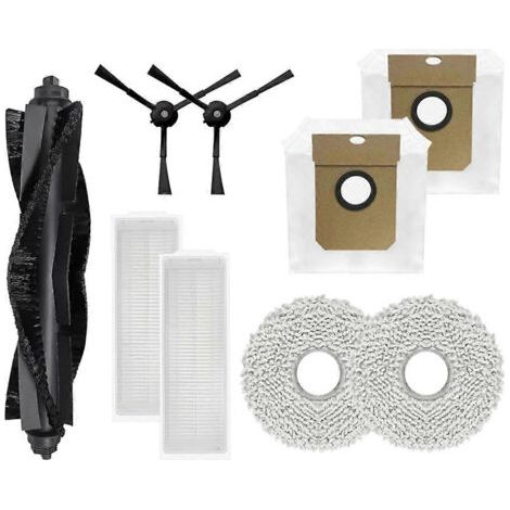 Accessoire pour aspirateur robot KaringBee S7 OMNI : brosse latérale à rouleau, filtre HEPA, lingettes, chiffons, remplacement