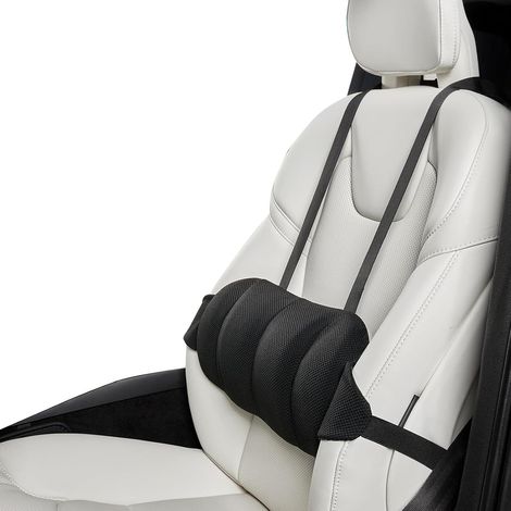 Ergonomic Car Lumbar Cushion, Memory Foam for Back Back cushion with adjustable strap, ideal for car seat, office chair and home for comfortable daily support (1/5)