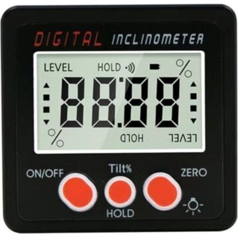 Inclinomètre Numérique Rapporteur 4 90 ° Level Box Viseur d'Angle Rétroéclairage Jauge Biseau Jauge Magnétique de Base en/FT MM/M avec Piles (1/5)