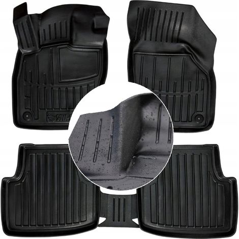 Tapis de sol et essuie-glaces en caoutchouc pour VW Passat B8 (2014-2023) - Canaux UD (1/5)