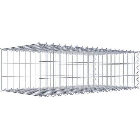 Gabiondeco - Gabion - Element de prolongation en longueur 100 cm x 30 cm x 50 cm (L x H x P). maille 5 x 10 cm. Spirale. Avert.: il manque une grille - Made in Germany (1/5)