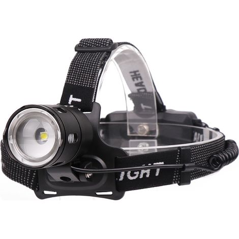 Vtizikl Lampe Frontale LED Rechargeable Lampe Torche Frontale Étanche Zoomable 3 Modes pour Running, Camping, Pêche, Cyclisme (1/5)