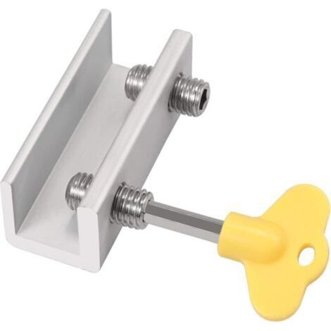 6pcs Verrou Réglable Fenêtre Coulissante Double Serrures En Alliage D'aluminium Double Trous Serrures De Fenêtre Porte Cadre Antivol Serrures De Sécurité avec Clé pour Maison Bureau