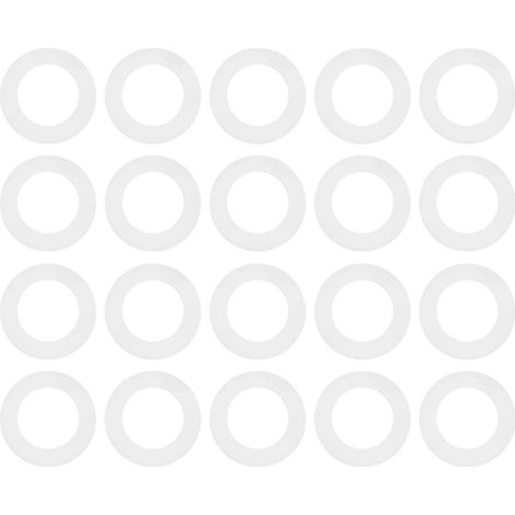 Lot de 50 joints plats en silicone, flexibles et étanches pour tuyaux de jardin (blanc, 25 mm).-0.3X2.9CM-White