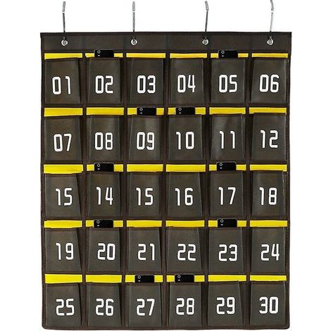 tabella tasca numerati a vari articoli di classe, porta-cellulare portatile organizzatore porta appeso a parete (1/5)