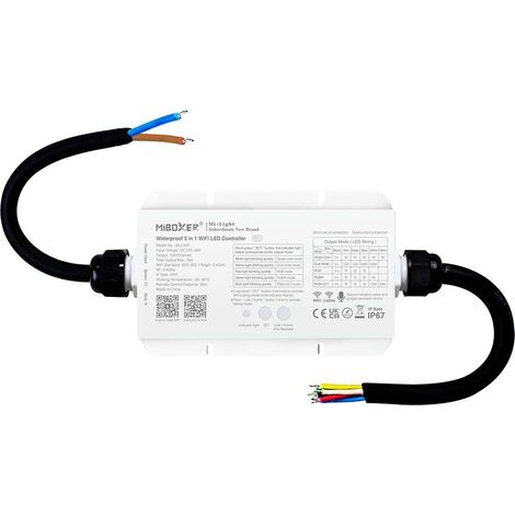 Controlador De Tira LED Estanco 5 En 1 - 12-48V DC - 2.4G -