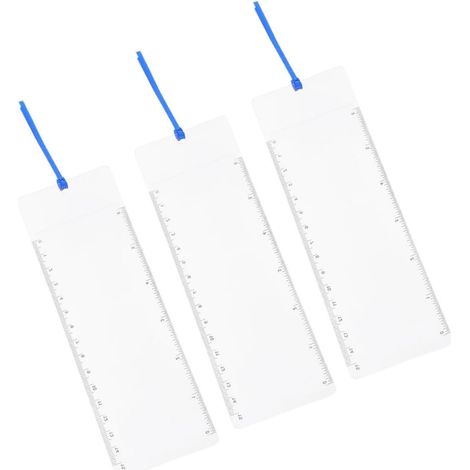 Pvc Lesezeichen mit 3 facher Vergrößerung und Linealfunktion