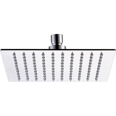 Trade Shop - 6" 15CM QUADRATISCHER DUSCHKOPF AUS STAHL MIT STANDARDANSCHLUSS, GELENKBAR UND EINSTELLBAR -