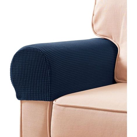 Armlehnenbezug – Elastisches Spandex – Für Sofa, Sessel und Stuhl – Passend für Armlehnen von 46 bis 53 cm (18 bis 21 Zoll) – 2er-Pack (1/5)