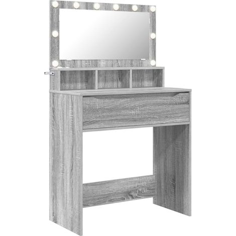 Maison Exclusive - Tavoli da Trucco per Camera da Letto con cassetto Grigio Sonoma (1/5)