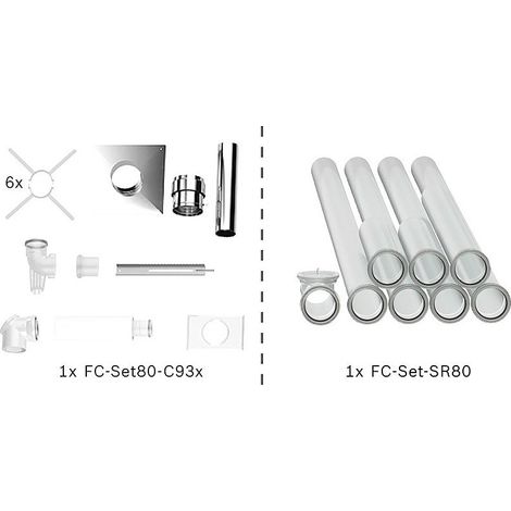 Bosch Abgas-Standardpaket BOPA FC01 S Schacht starr, 80/125, 10m, RLU, 7739619179