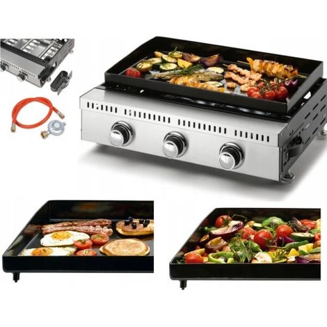Grill a gas GrillMeister, acciaio inossidabile, portatile, 9KW (1/5)