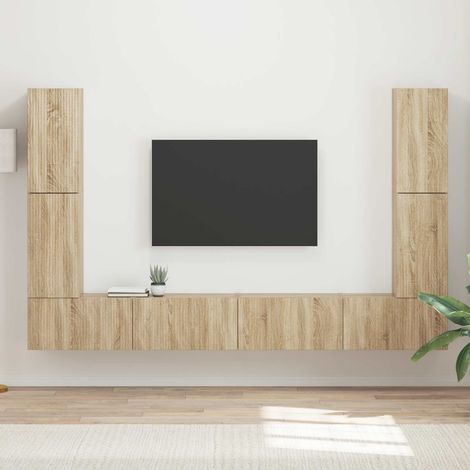 TV-Schrankset 8 pcs Sonoma-Eiche Holzwerkstoff