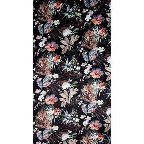 SCHWARZE SAMT-GARDINENBLUMEN 140X270 EUROFIRANY TAPE 1 Stk. (1/3)