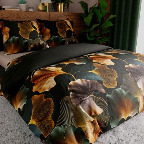 Marisel Bettwäsche-Set 220x200 cm - Satin-Baumwolle, elegantes Blumenmuster (1/5)