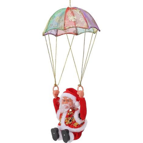 Parachute électrique suspendu, décoration acrobatique, jouet acrobatique volant, ornement de Noël Père Noël pour enfants, intérieur et extérieur, sapin de Noël (Somersault) (1/5)