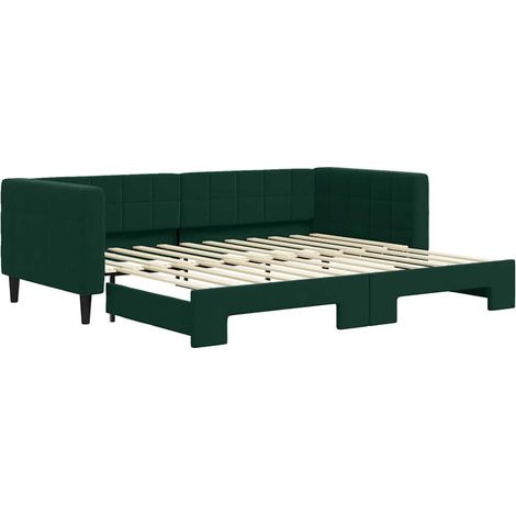 Maison Exclusive - Divano Letto con Letto Estraibile Verde Scuro 90x200cm Velluto