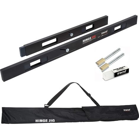 Trend H/JIG/A 2 Part Hinge Jig with x2 12x70mm Cutters Door Hinge Template (1/5)