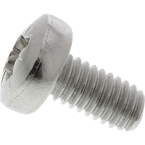 Vis à métaux RS PRO M4 à tête Cylindrique Pozidriv en Acier Inoxydable, 8mm ( Prix pour Sachet de 100 )