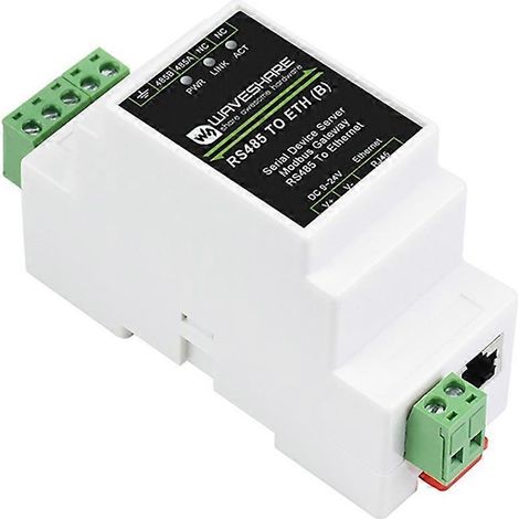 Serveur de ports série Waveshare RS485 module RS485 vers RJ45 Ethernet TCP/IP vers port série serveur de ports série sur rail (1/5)