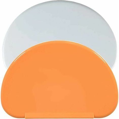 Espátulas de plástico para repostería, cortador de masa, 2 piezas. Espátulas de plástico para pan, repostería, crepes, masa, queso y chocolate, 15,8 x 10,3 cm (naranja y blanco). (1/4)