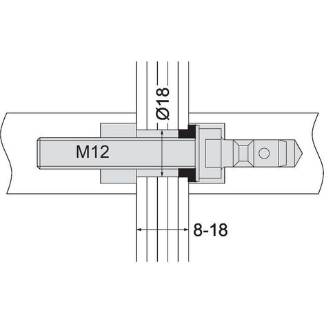 Normbau 0471440 kit de montaje doble inox para manijas