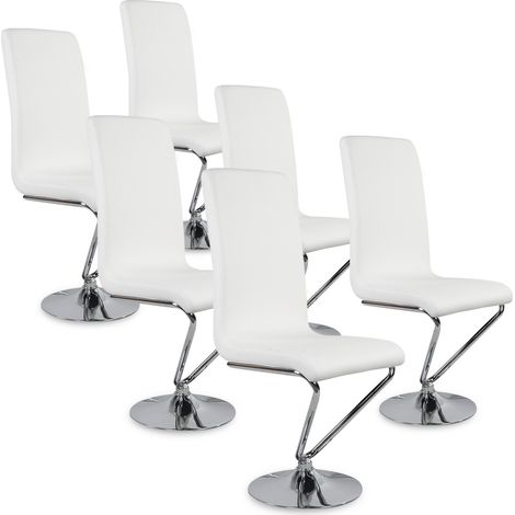 Lot de 6 chaises design Colami Blanc (1/4)