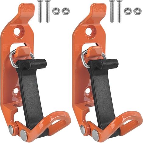 2-Piece Metal Hanger Support, Shovel Holder, Roof Rack Accessories, Roof Rack Mounting Kit with Screw Nuts, Wall Mounting Tool for Trucks, Cars and Boats