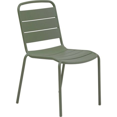 Sedia da giardino impilabile alegoria - verde alloro - Hespéride (1/4)
