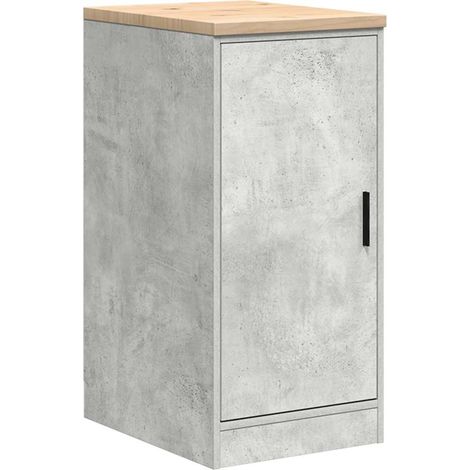 Armoire de rangement de garage gris béton 40x51x85 cm bois pin