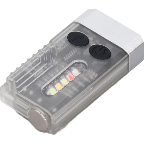 EDC-Taschenlampe, 1000 lm, UV-Licht (365 nm), Magnetfuß, wiederaufladbar, Typ C, wasserdicht, kleine, leistungsstarke Schlüsselanhänger-Taschenlampe (1/2)
