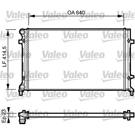 Radiateur, refroidissement du moteur Valeo 734332 AUDI 1K0121251BQ 1K0121251BR