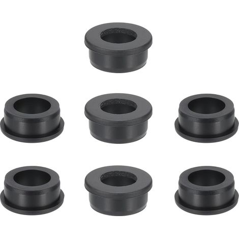 Passe-Fil En Caoutchouc De Silicone, 7 Pcs 1-1/4"(32mm) Trou De Perçage, 7/8"(22mm) Diamètre Intérieur. Bouchon En Caoutchouc Pour Câblage Système D'Irrigation Pare-Feu, Noir (1/5)
