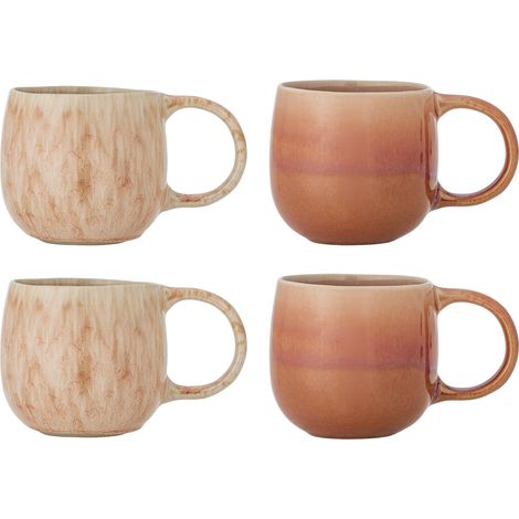 Bloomingville - Roselyn Cup - Rose - Set Of 4 - Stoneware