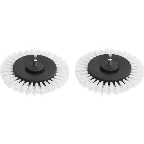 Set mit 2 Bürstenköpfen für 3,5-Zoll-Bohrmaschinen, robustes Zubehör für Teppiche und Dekorationsarbeiten, weiß (1/5)