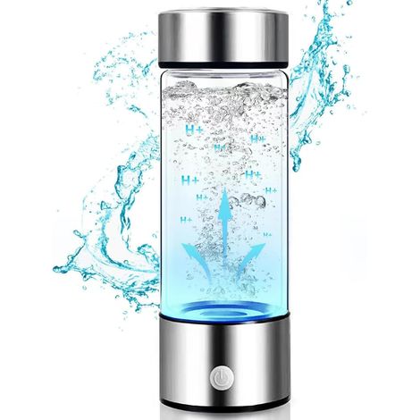 Super Hydratisierend – Wasserstoffgenerator – 420 ml – Gesundes Wasser – Wasserflasche – Wasserfilterflasche – Tragbar – Glaswasserflasche – Wassergenerator (1/5)