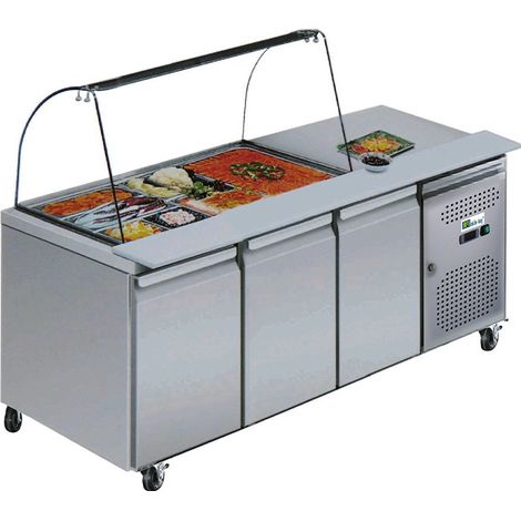 Table refrigérée 3 portes + saladette ouverte - AFI COLLIN-LUCY (1/2)