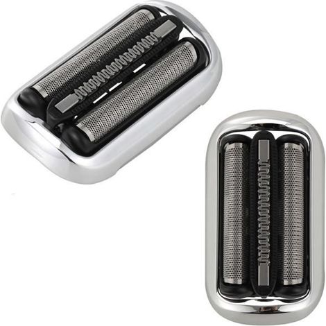 Têtes de rasage - Braun - Série 73S - Pack de 2 - Argenté - Lavable (1/2)
