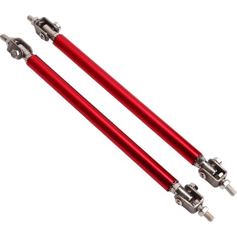 Tige de support de diffuseur rétractable en acier inoxydable de 15 cm pour lèvre de pare-chocs, rouge. (1/5)