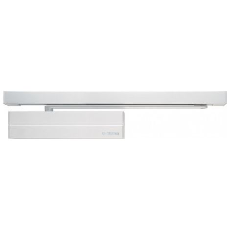 Ensemble de ferme-porte sur rail de guidage DC 700/ G 195 blanc 9016 EN 3-6 exécution standard